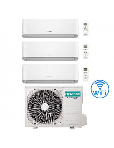 Climatizzatore Condizionatore Hisense Energy Pro Plus (Hi Energy) Wifi R32 Trial Split Inverter 9000 + 9000 + 9000 BTU con U....