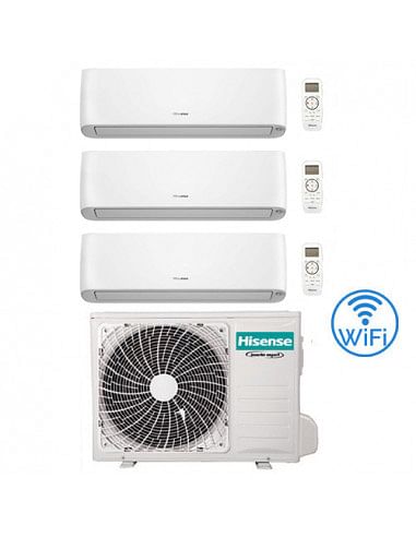 Climatizzatore Condizionatore Hisense Energy Pro Plus (Hi Energy) Wifi R32 Trial Split Inverter 9000 + 9000 + 12000 BTU con U...