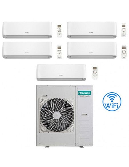 Climatizzatore Condizionatore Hisense Energy Pro Plus (Hi Energy) Wifi R32 Penta Split Inverter 9000 + 9000 + 12000 + 12000 +...