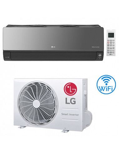 Climatizzatore Condizionatore Inverter LG Artcool Mirror UVnano R32 Wifi 12000 BTU AC12BK NSJ Classe A++/A+ - Climaway