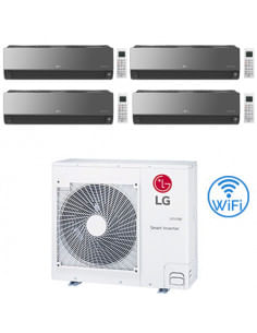 Climatizzatore Condizionatore LG Artcool Mirror UVnano R32 Wifi Quadri Split inverter 9000 + 9000 + 9000 + 12000 BTU con U.E....