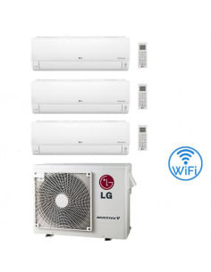 Climatizzatore Condizionatore LG Deluxe UVnano R32 Wifi Trial Split inverter 9000 + 9000 + 9000 BTU con U.E. MU3R21 Classe A+...