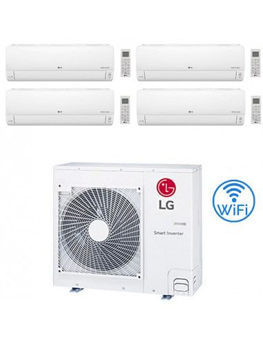Climatizzatore Condizionatore LG Deluxe UVnano R32 Wifi Quadri Split inverter 7000 + 9000 + 12000 + 12000 BTU con U.E. MU4R27...