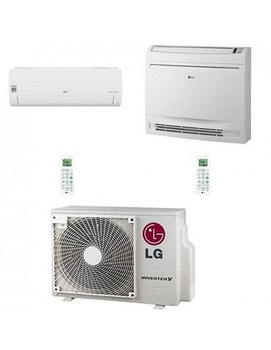 Climatizzatore Condizionatore LG Libero smart più Console R32 Dual Split Standard Inverter 9000 + 9000 BTU con U.E. MU2R17 NO...