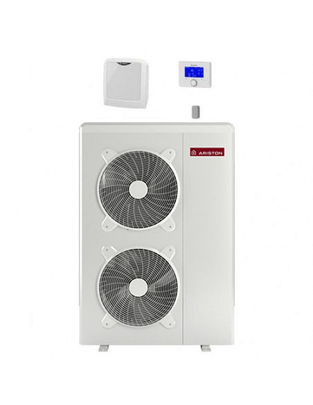 Pompa di calore monoblocco inverter Ariston serie Nimbus Pocket 110M con scaldacqua a pompa di calore Ariston Nuos Primo HC 2...