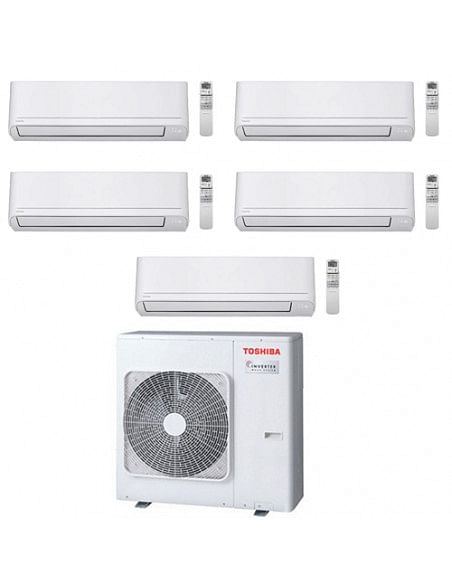 Climatizzatore Condizionatore Toshiba Serie New Seiya R32 WiFi Opzionale* Penta Split Inverter 7000 + 7000 + 7000 + 10000 + 1...