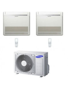 Climatizzatore Condizionatore Samsung Console R32 Dual Split Inverter 12000 + 12000 BTU con U.E. AJ052TXJ3KG/EU Classe A+++/A...