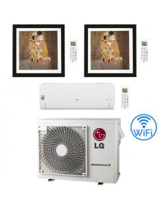 Climatizzatore Condizionatore LG Trial Split Inverter Gallery più Libero Smart Wifi R32 9000 + 12000 + 9000 BTU con U.E. MU3R...