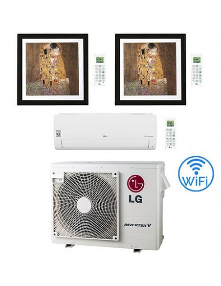 Climatizzatore Condizionatore LG Trial Split Inverter Gallery più Libero Smart Wifi R32 9000 + 12000 + 9000 BTU con U.E. MU3R...