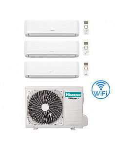 Climatizzatore Condizionatore Hisense Hi Comfort Wifi R32 Trial Split Inverter 7000 + 7000 + 7000 BTU con U.E. 3AMW52U4RJC Cl...