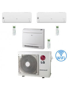 Climatizzatore Condizionatore LG Libero Smart Wifi più Console R32 Trial Split Inverter 7000 + 7000 + 9000 BTU con U.E. MU3R1...