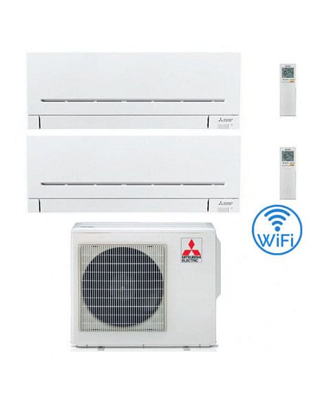 Climatizzatore Condizionatore Mitsubishi MSZ-AP Wifi R32 Dual Split Inverter 12000 + 12000 BTU con U.E. MXZ-4F72VF Classe A++...