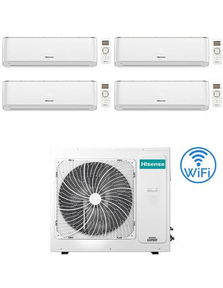 Climatizzatore Condizionatore Hisense Energy Pro Wifi Quadri Split Inverter 9000 + 9000 + 9000 + 12000 BTU con U.E. 4AMW105U4...