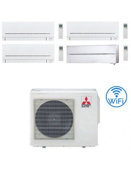 Climatizzatore Condizionatore Mitsubishi Wifi R32 Msz-Ap più Kirigamine Style bianco Quadri Split Inverter 7000 + 9000 + 9000...
