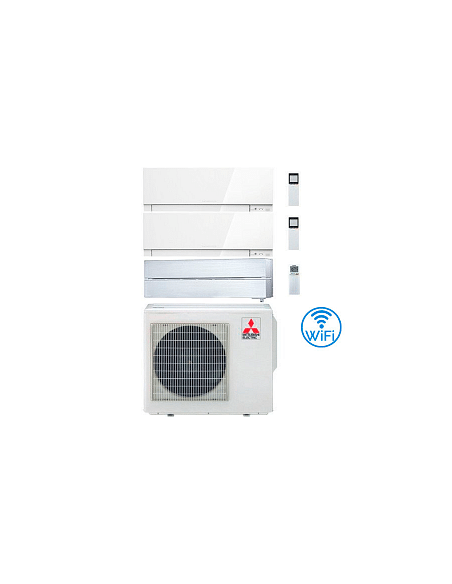 Climatizzatore Condizionatore Mitsubishi Kirigamine Zen Wifi Bianco + Kirigamine style Trial Split Inverter 9000 + 9000 + 180...