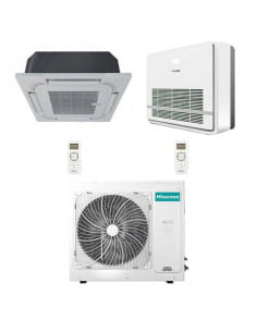 Climatizzatore Condizionatore Hisense Console più Cassetta 4 vie R32 Dual Split Inverter 12000 + 18000 BTU con U.E. 3AMW62U4R...