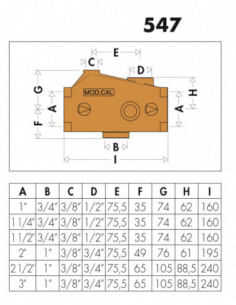 Separatore d'aria Caleffi cos. 547200, attacchi filettati, corpo in ghisa da 2 1/2" - Climaway 2