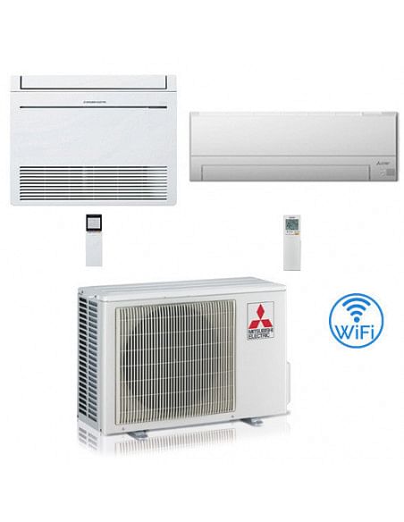 Climatizzatore Condizionatore Mitsubishi R32 Dual Split Inverter MSZ-BT Wifi più Console 9000 + 12000 BTU con U.E. MXZ-2F53VF...