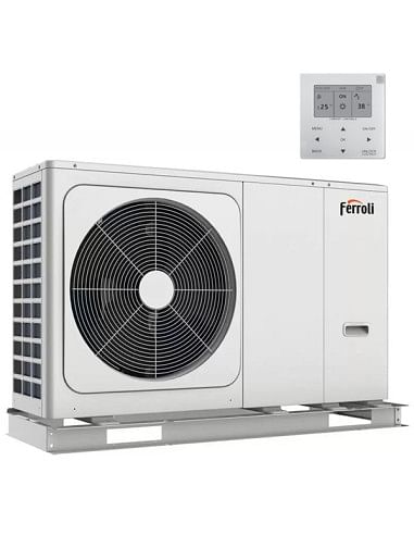 Pompa di calore monoblocco Aria-Acqua DC inverter R32 Ferroli OMNIA M 3.2 12 WiFi unità esterna monofase cod. 2CP000EF capaci...
