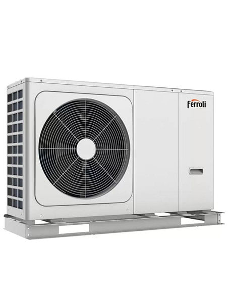 Pompa di calore monoblocco Aria-Acqua DC inverter R32 Ferroli OMNIA M 3.2 14 WiFi unità esterna monofase cod. 2CP000FF capaci...