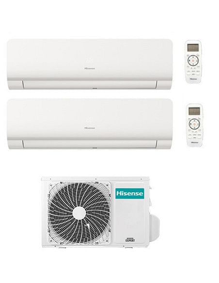 Climatizzatore Condizionatore Inverter Hisense New Energy Wifi R32 Dual Split 7000 + 9000 BTU con U.E. 2AMW35U4RRA Classe A++...