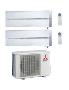 Climatizzatore Condizionatore Mitsubishi Kirigamine Style Wifi R32 Bianco Perla Dual Split Inverter 9000 + 18000 BTU con U.E.... 2