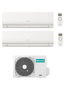 Climatizzatore Condizionatore Inverter Hisense New Energy Wifi R32 Dual Split 7000 + 7000 BTU con U.E. 2AMW42U4RGC Classe A++... 2