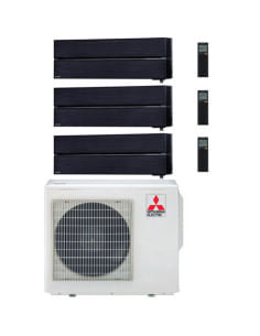 Climatizzatore Condizionatore Mitsubishi Kirigamine Style Wifi R32 Nero Trial Split Inverter 9000 + 9000 + 12000 BTU con U.E.... 2
