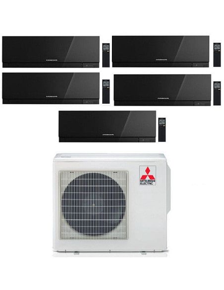 Climatizzatore Condizionatore Mitsubishi Kirigamine Zen Wifi Nero Penta Split Inverter 9000 + 9000 + 9000 + 9000 + 9000 BTU c...