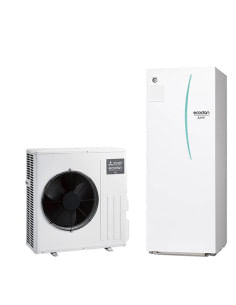 Pompa di calore Mitsubishi R32 6 kW Ecodan Hydrotank con accumulo ACS integrato da 170L con unità esterna SUZ-SWM60VA2 e unit...