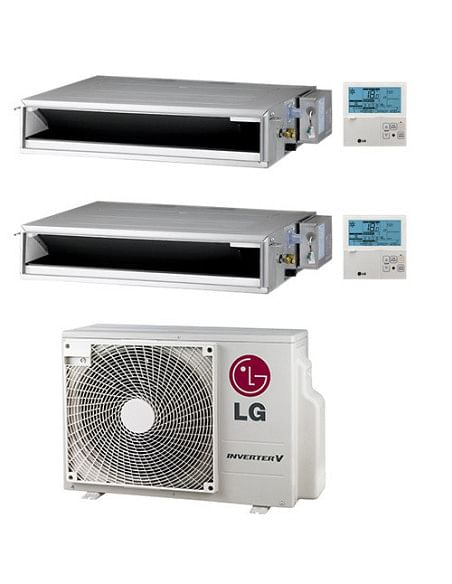 Climatizzatore Condizionatore LG Canalizzabile R32 Dual Split Inverter 18000 + 18000 BTU con U.E. MU4R25 NOVITÁ Classe A++/A+...