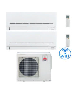 Climatizzatore Condizionatore Mitsubishi MSZ-AP Wifi R32 Dual Split Inverter 12000 + 18000 BTU con U.E. MXZ-4F80VF Classe A++...
