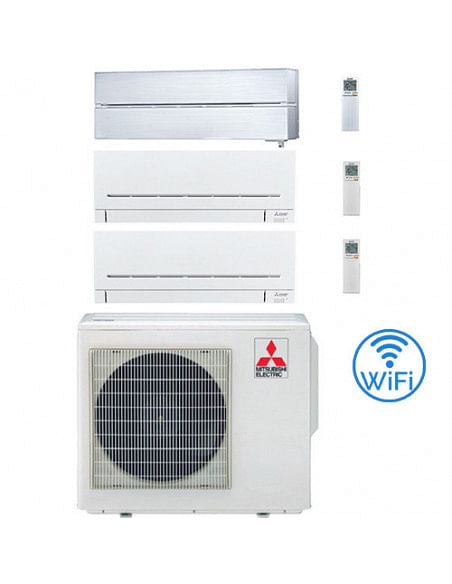 Climatizzatore Condizionatore Mitsubishi Kirigamine Style Bianco più MSZ-AP Wifi Trial Split R32 Inverter 12000 + 9000 + 7000...