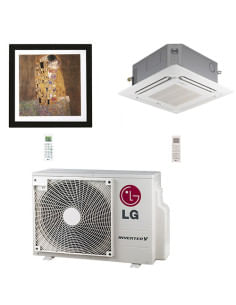 Climatizzatore Condizionatore LG Artcool Gallery più Cassetta 4 vie Standard R32 Dual Split Inverter 9000 + 12000 BTU con U.E...