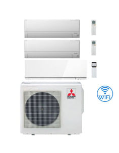Climatizzatore Condizionatore Mitsubishi MSZ-BT più Kirigamine Zen Wifi Bianco Trial Split Inverter 7000 + 7000 + 18000 BTU c...