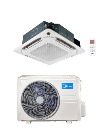 Climatizzatore Condizionatore Midea Cassetta 4 vie Slim Breezeless R32 24000 BTU MCD2-24HRFNX(GA) INVERTER Classe A++/A+ - Cl...