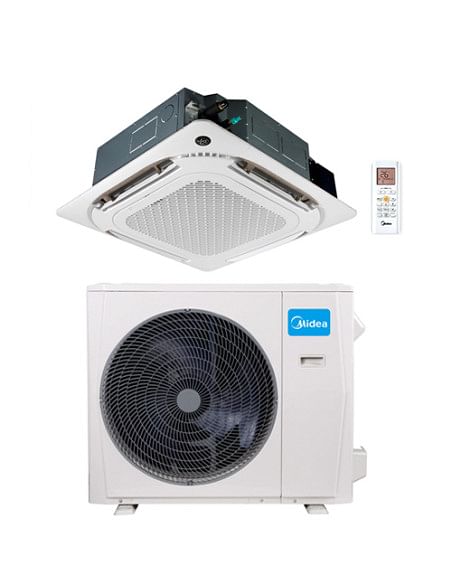 Climatizzatore Condizionatore Midea Cassetta 4 vie Slim con griglia Breezeless R32 36000 BTU MCD1-36HRFNX(GA) INVERTER Classe...