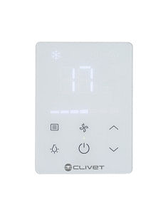 Termostato elettronico Clivet HMIFDCX per installazione a parete KJRP-75 - Climaway