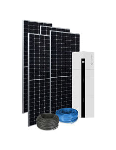 Kit fotovoltaico da 6 kW composto da Inverter Ibrido e pacco batteria da 10kWh Clivet + nº14 pannelli V-TAC da 450 Watt e kit...