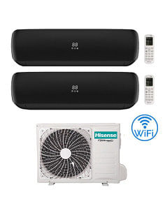 Climatizzatore Condizionatore Hisense Apple Pie PRO Wi-Fi R32 Dual Split Inverter 9000 + 12000 BTU con U.E. 2AMW42U4RGC Class...
