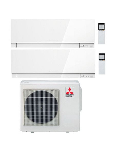 Climatizzatore Condizionatore Mitsubishi Kirigamine Zen Wifi Bianco Dual Split Inverter 7000 + 18000 BTU con U.E. MXZ-3F54VF ...