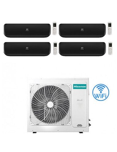 Climatizzatore Condizionatore Hisense Apple Pie PRO Wi-Fi R32 Quadri Split Inverter 9000 + 9000 + 12000 + 12000 BTU con U.E. ...