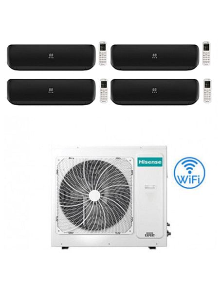Climatizzatore Condizionatore Hisense Apple Pie PRO Wi-Fi R32 Quadri Split Inverter 9000 + 9000 + 12000 + 12000 BTU con U.E. ...