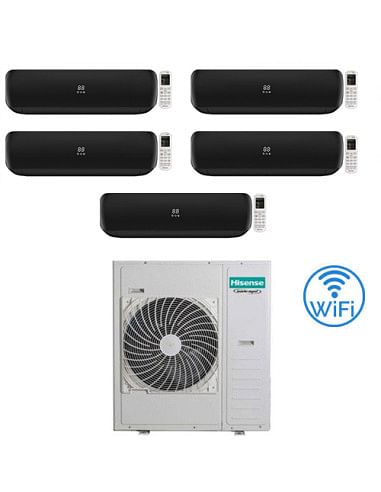 Climatizzatore Condizionatore Hisense Apple Pie PRO Wi-Fi R32 Penta Split Inverter 9000 + 9000 + 12000 + 12000 + 12000 BTU co...