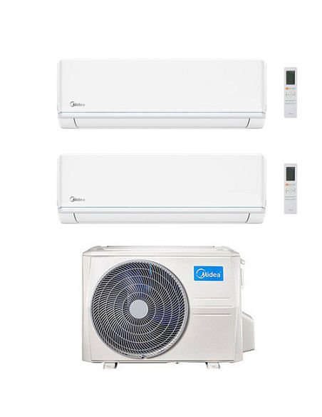Climatizzatore Condizionatore Midea Evolution R32 WiFi Dual Split 7000 + 7000 BTU con U.E. M2OH-14HFN8-Q INVERTER Classe A++/...