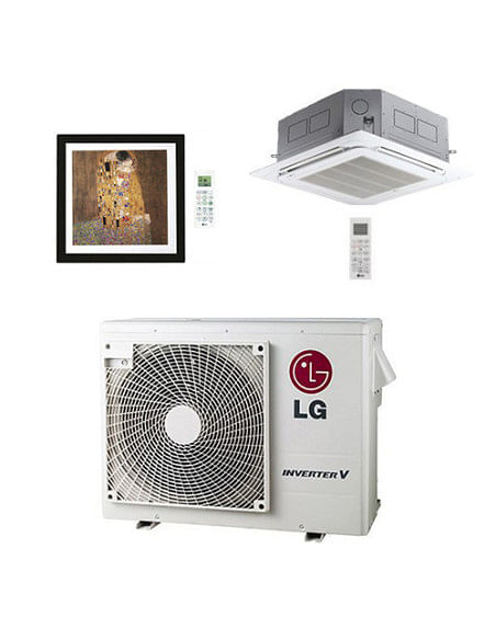 Climatizzatore Condizionatore LG Artcool Gallery + Cassetta 4 vie R32 Dual Split Inverter 12000 + 12000 BTU con U.E. MU4R25 N...