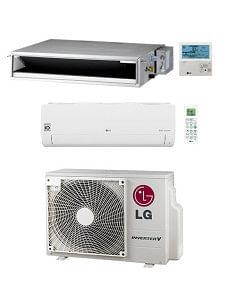 Climatizzatore Condizionatore LG Canalizzabile + Split R32 Dual Split Inverter 12000 + 12000 BTU con U.E. MU4R25 NOVITÁ Class...