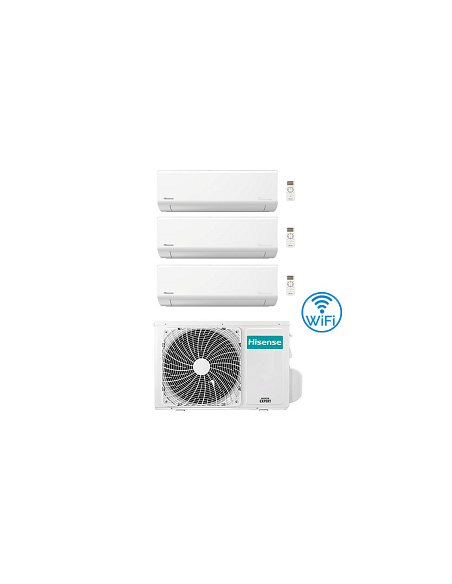 Climatizzatore Condizionatore Inverter Hisense Energy Ultra Wifi R32 Trial Split 9000 + 9000 + 18000 BTU con U.E. 3AMW72U4RJC...