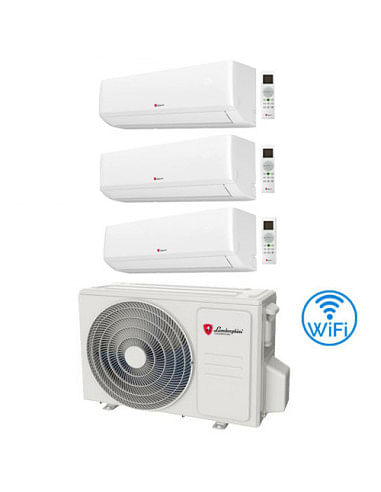 Climatizzatore Condizionatore Lamborghini Rubino Plus R32 Wifi Trial Split 7000 + 7000 + 7000 BTU con U.E. 28-4 2CO9AA2L 2700...