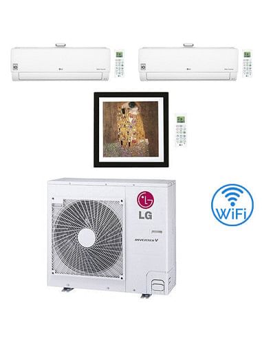 Climatizzatore Condizionatore LG Trial Split Inverter Atmosfera più Gallery Wifi R32 9000 + 9000 + 12000 BTU con U.E. MU3R19 ...